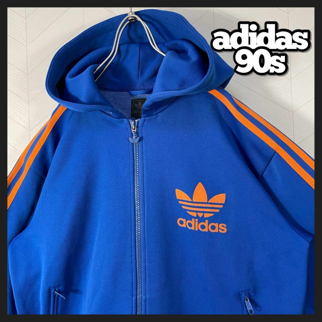 vintage adidas アディダス　デサント　配色　ハーフジップ　ジャージ