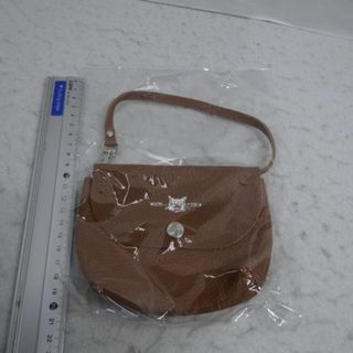 新品　バッグポーチ　本革　ブラウン　革工房　かばん　わちふぃーるど　ダヤン　猫(ハンドバッグ)