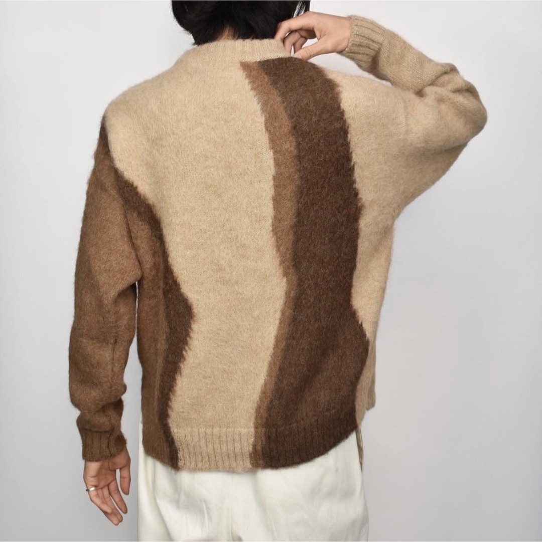 MARKAWEAR(マーカウェア)のMARKAWARE  アルパカ / ストレイタムジャンパー, Beige Mix メンズのトップス(ニット/セーター)の商品写真