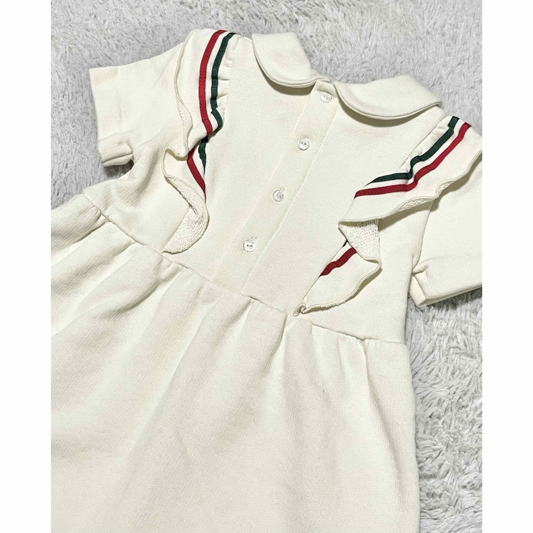 Gucci(グッチ)の【新品】GUCCI リボンコットンドレス kids キッズ/ベビー/マタニティのキッズ服女の子用(90cm~)(ワンピース)の商品写真