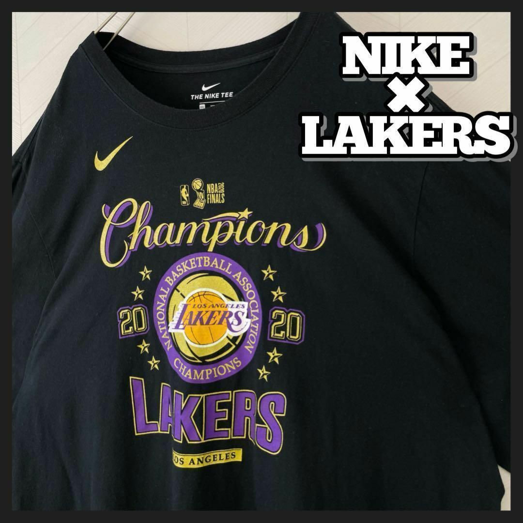 Mショップ古着その他の長袖→完売品 NIKE NBA レイカーズ ロンT オーバーサイズ XXL Tシャツ