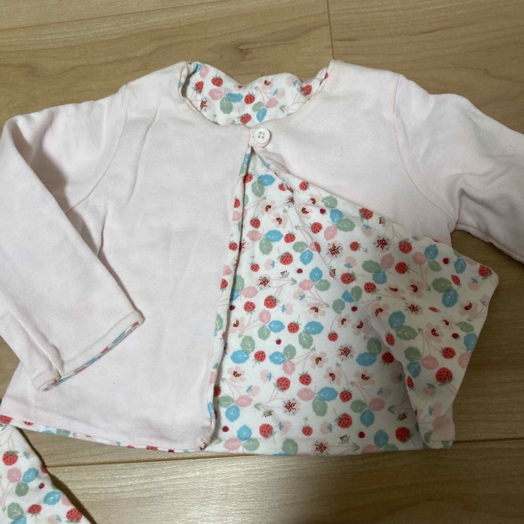 PETIT BATEAU(プチバトー)のプチバトー　ロンパースセットアップ　6m67㎝ キッズ/ベビー/マタニティのベビー服(~85cm)(ロンパース)の商品写真