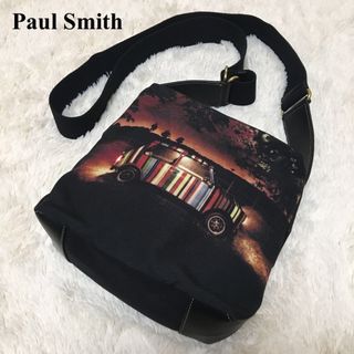 ポールスミス(Paul Smith)のポールスミス　ショルダーバッグ　キャンパスレザー　マルチストライプ　車　(ショルダーバッグ)