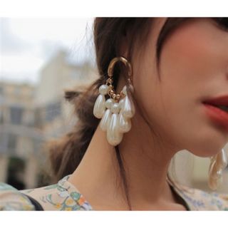 エモダ(EMODA)の新品インポート♡ボリューム パール ゴールド 大ぶり ピアス(ピアス)