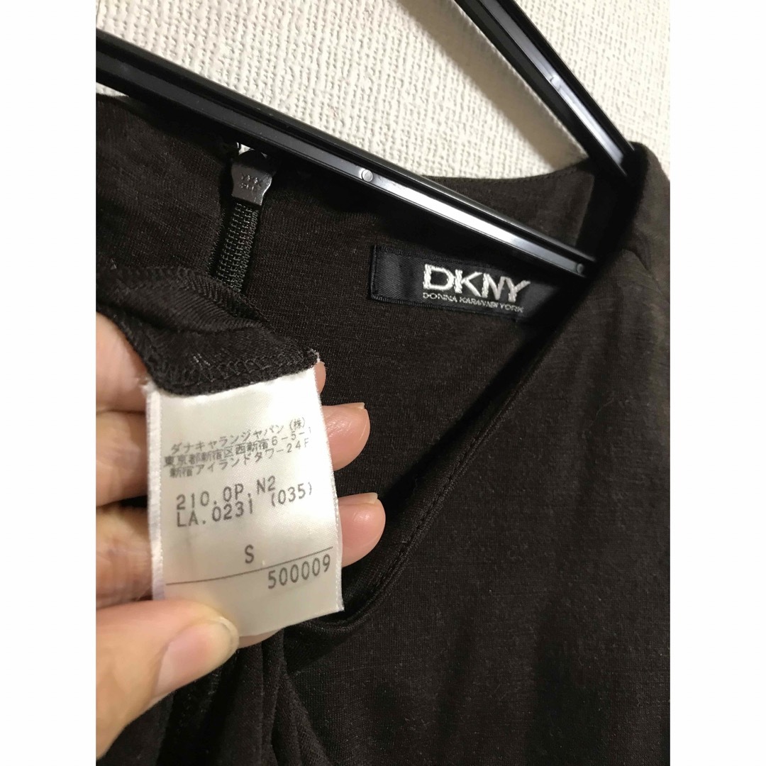 DKNY(ダナキャランニューヨーク)のDKNY ウール　ロングワンピース　ブラウン レディースのワンピース(ロングワンピース/マキシワンピース)の商品写真