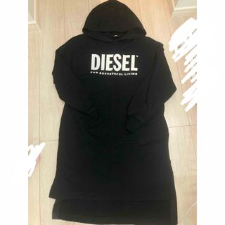 ディーゼル DIESEL 美品 パーカー ワンピース ブラック XS ■GY0971cm身幅