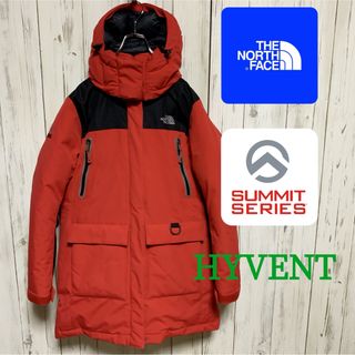 ザノースフェイス(THE NORTH FACE)のノースフェイス　ダウンコート　レッド　サミットシリ－ズ　HYVENT　レディース(ダウンジャケット)