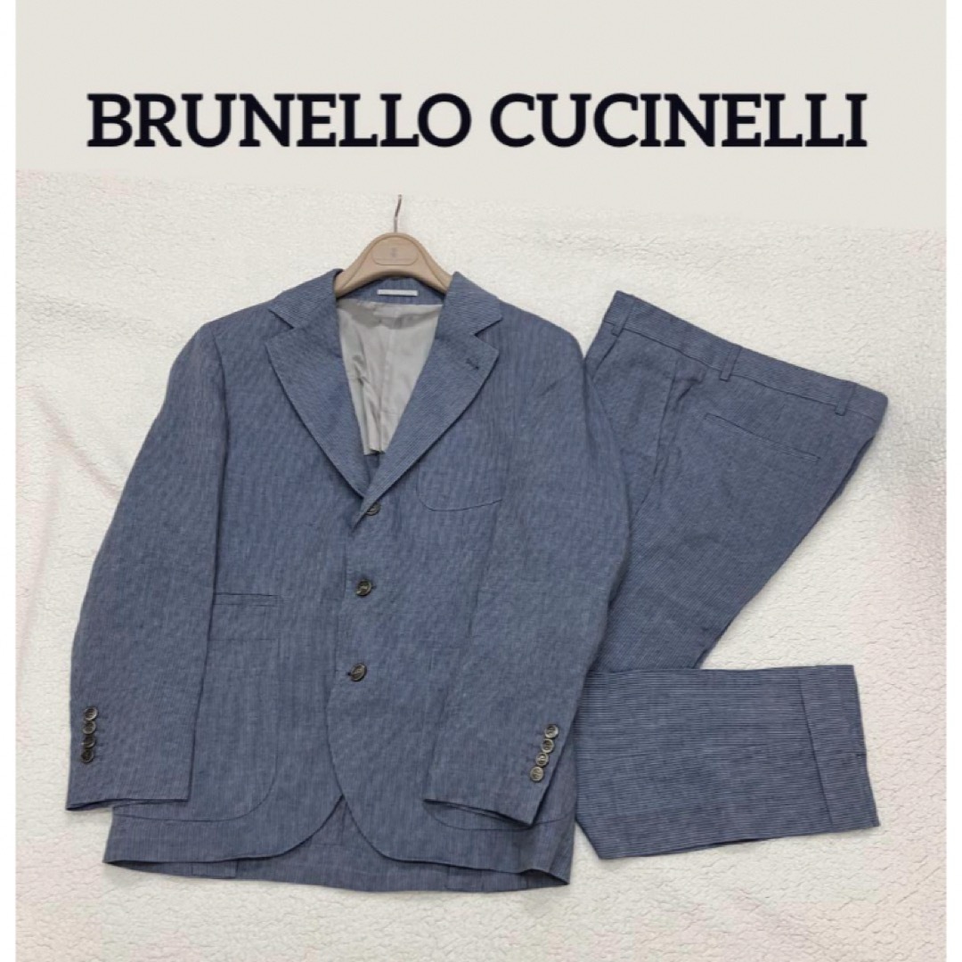 BRUNELLO CUCINELLI(ブルネロクチネリ)の22ss☆BRUNELLOブルネロクチネリ セットアップスーツ メンズのスーツ(セットアップ)の商品写真