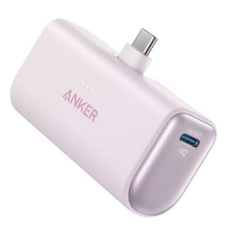 アンカー(Anker)のAnker Nano Power Bank モバイルバッテリー C端子　パープル(バッテリー/充電器)