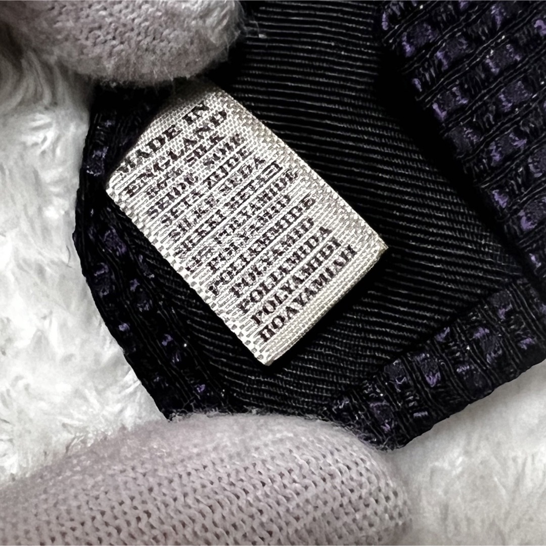 BURBERRY(バーバリー)のBURBERRY バーバリー ネクタイ パープル 立体柄 シルク メンズのファッション小物(ネクタイ)の商品写真