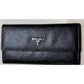 プラダ(PRADA)のPRADAプラダ 財布 長財布 レザー ブラック (長財布)