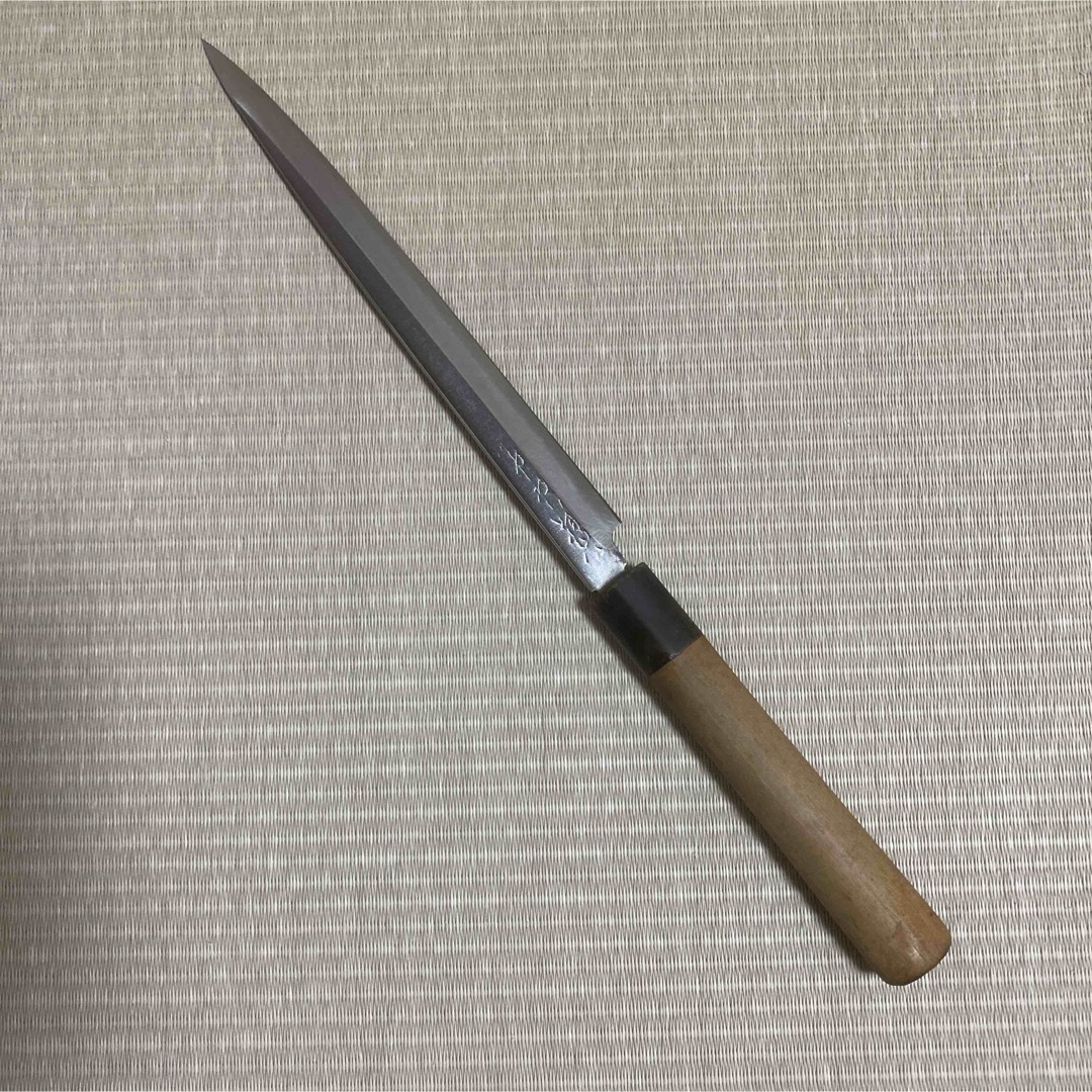 本焼 刃紋 柳刃 包丁 和包丁 白鋼 かね惣 水牛柄 刺身包丁 研ぎ済み 本焼 刃紋 柳刃 包丁 和包丁 白鋼 かね惣 水牛柄 刺身包丁 研ぎ済み