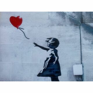 バンクシー キャンバスアート 風船と少女 Banksy 絵画(絵画/タペストリー)