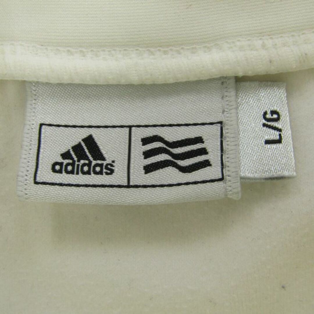 adidas(アディダス)のアディダス Tシャツ 長袖 ハイネック インナーウエア ストレッチ スポーツウエア トップス メンズ Lサイズ ホワイト adidas メンズのトップス(Tシャツ/カットソー(七分/長袖))の商品写真