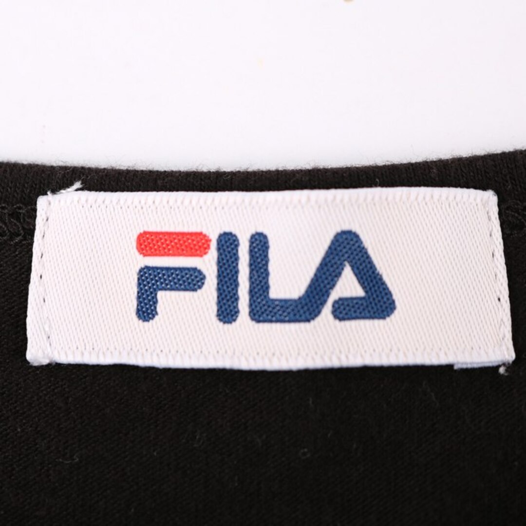 FILA(フィラ)のフィラ 半袖Tシャツ ワンポイントロゴ スポーツウエア レディース Mサイズ ブラック FILA レディースのトップス(Tシャツ(半袖/袖なし))の商品写真