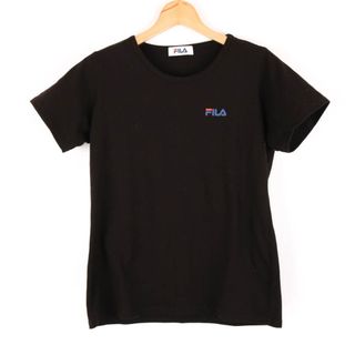 フィラ(FILA)のフィラ 半袖Tシャツ ワンポイントロゴ スポーツウエア レディース Mサイズ ブラック FILA(Tシャツ(半袖/袖なし))