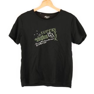 ミズノ(MIZUNO)のミズノ 半袖Tシャツ グラフィックT スポーツウエア スーパースター M相当 レディース ﾌﾘｰサイズ ブラック Mizuno(Tシャツ(半袖/袖なし))