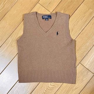 ポロラルフローレン(POLO RALPH LAUREN)の【100】ポロラルフローレン　ニットベスト　キャメル　卒園式　入学式(ニット)