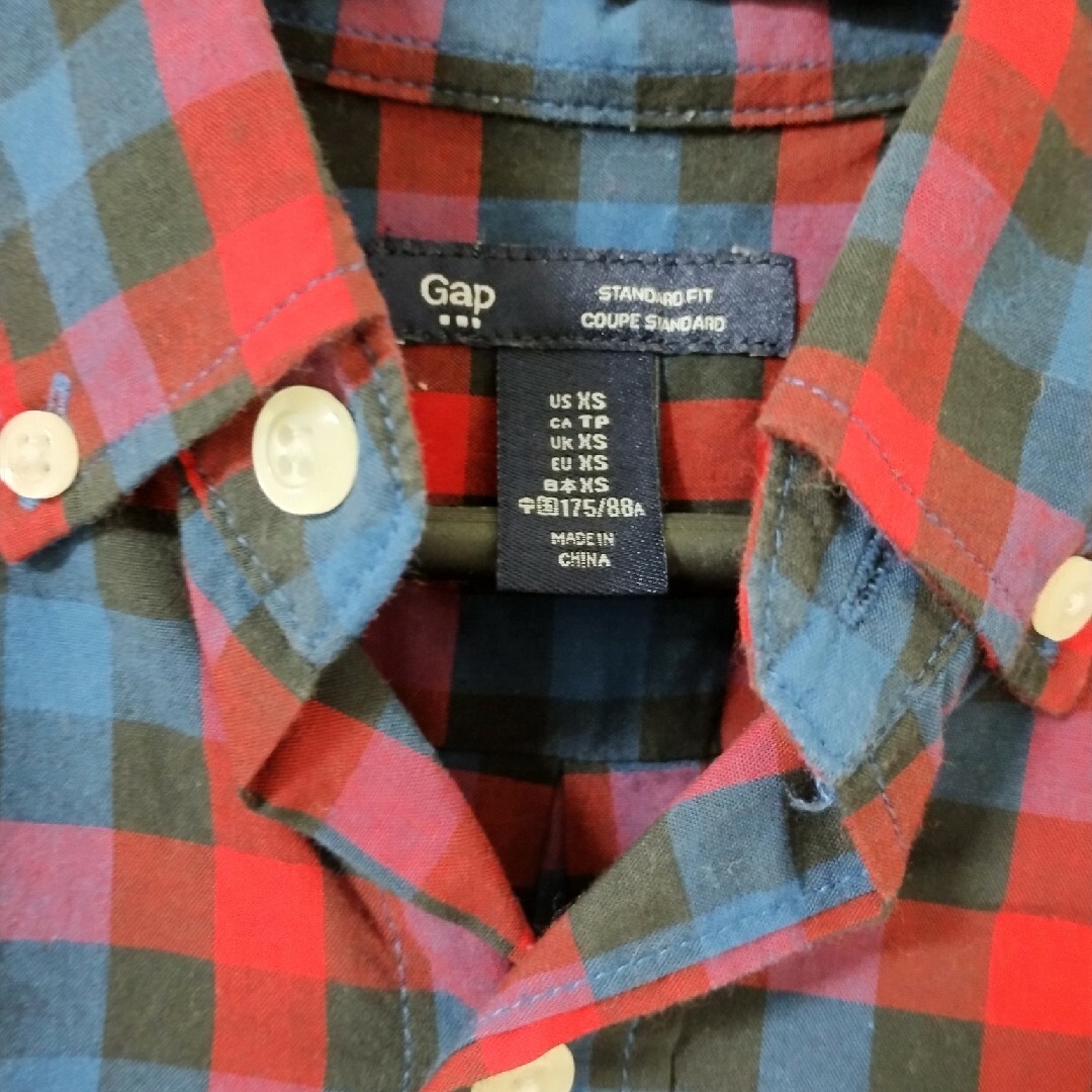 GAP(ギャップ)のGap　チェックシャツ　レッド メンズのトップス(シャツ)の商品写真