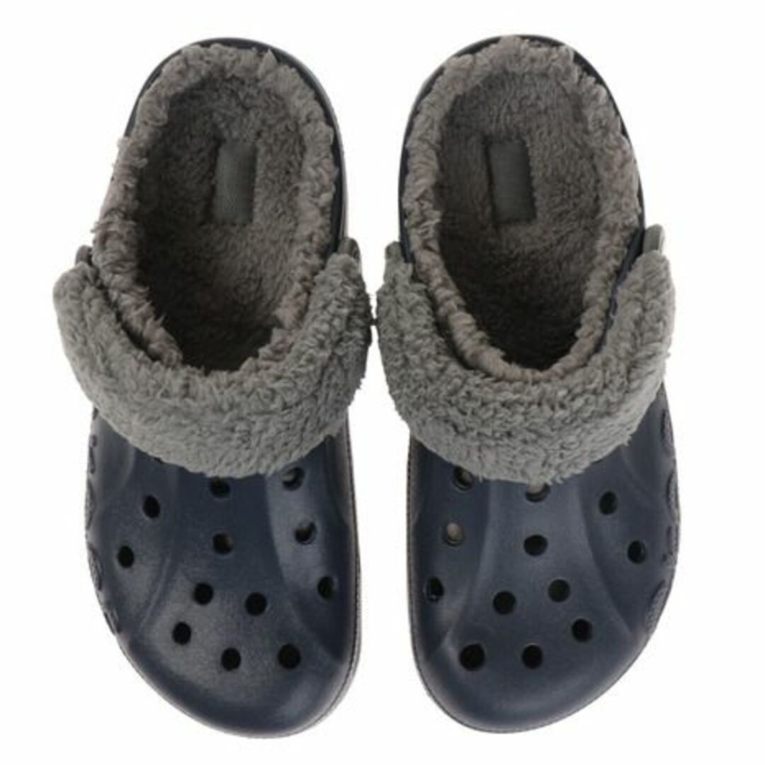 crocs(クロックス)の25cm クロックス バヤ ラインド ファズ ストラップ クロッグ ネイビー メンズの靴/シューズ(サンダル)の商品写真