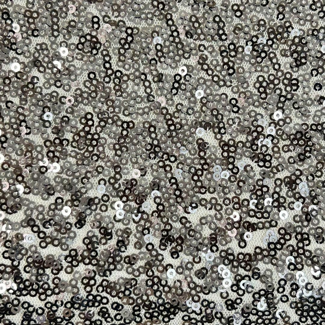 H&H(エイチアンドエイチ)の美品✨【H&M】スパンコールワンピース　チュールスカート　シルバー　165 レディースのワンピース(ひざ丈ワンピース)の商品写真