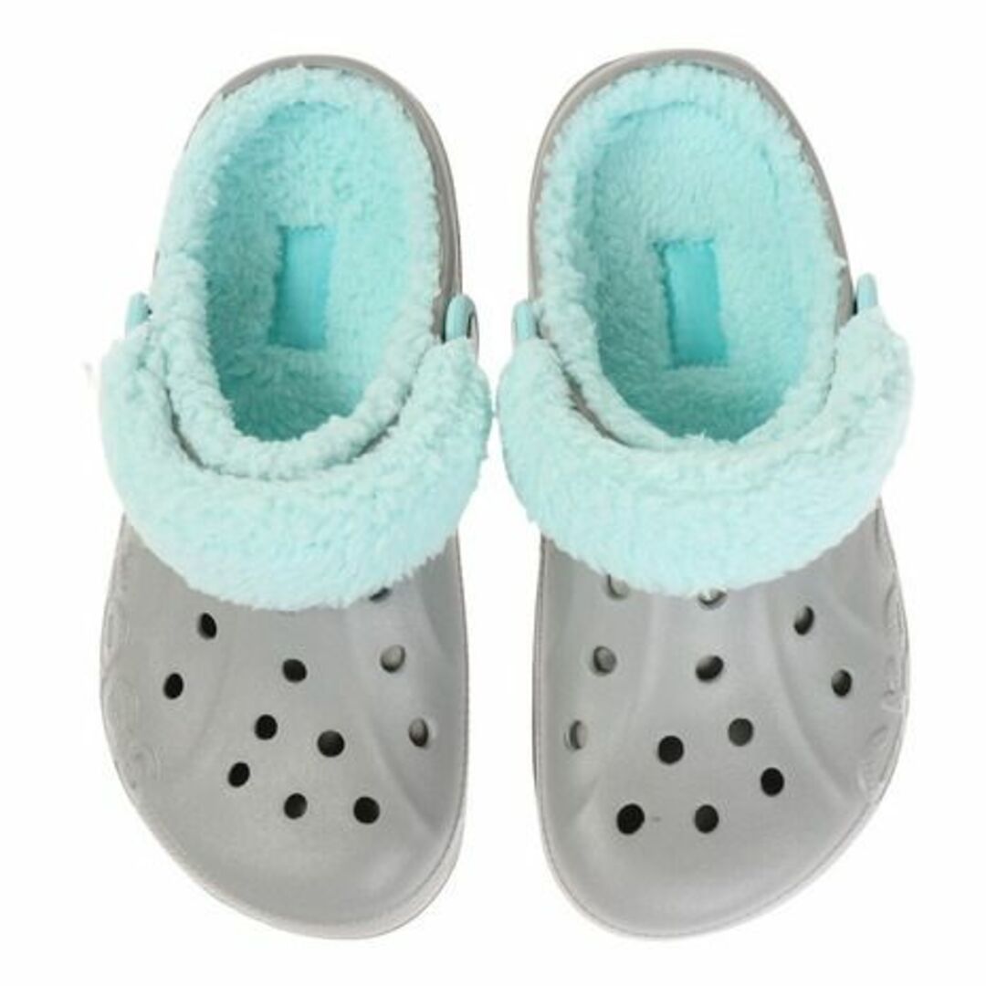 crocs(クロックス)の25cm クロックス バヤ ラインド ファズ ストラップ クロッグ ライトグレー メンズの靴/シューズ(サンダル)の商品写真