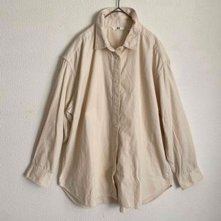 ユニクロ(UNIQLO)の【ユニクロ】コーデュロイシャツ ゆったりサイ ズ　XL 白(シャツ/ブラウス(長袖/七分))