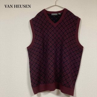 ヴィンテージ(VINTAGE)の90s VAN HEUSEN ニット ベスト L(ニット/セーター)