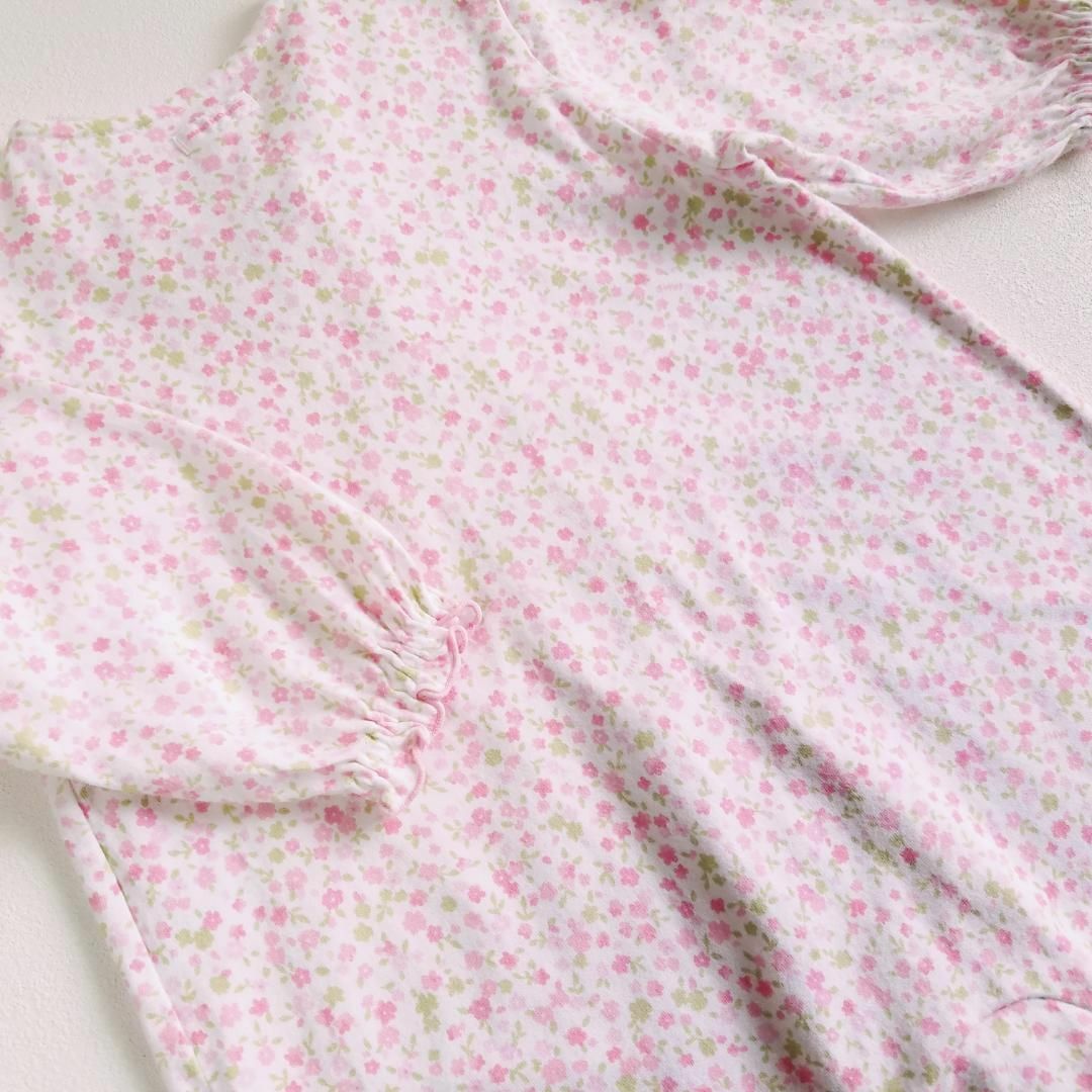 mikihouse(ミキハウス)の3116 【超美品】 ミキハウス ロンパース 80 長袖 花 うさぎ フリル キッズ/ベビー/マタニティのベビー服(~85cm)(ロンパース)の商品写真