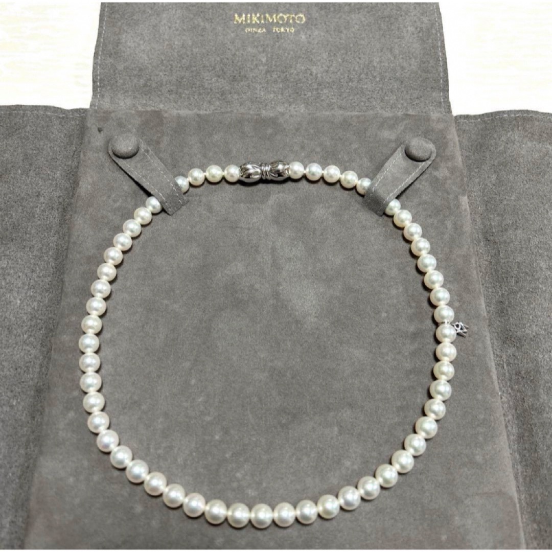 MIKIMOTO(ミキモト)のミキモト　パールネックレス　クラスプK18WG レディースのアクセサリー(ネックレス)の商品写真