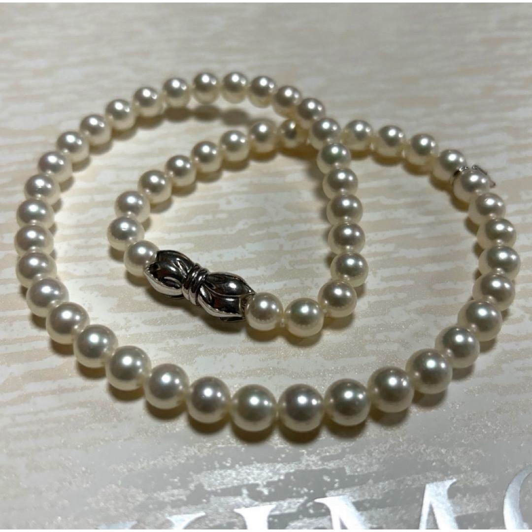 MIKIMOTO(ミキモト)のミキモト　パールネックレス　クラスプK18WG レディースのアクセサリー(ネックレス)の商品写真