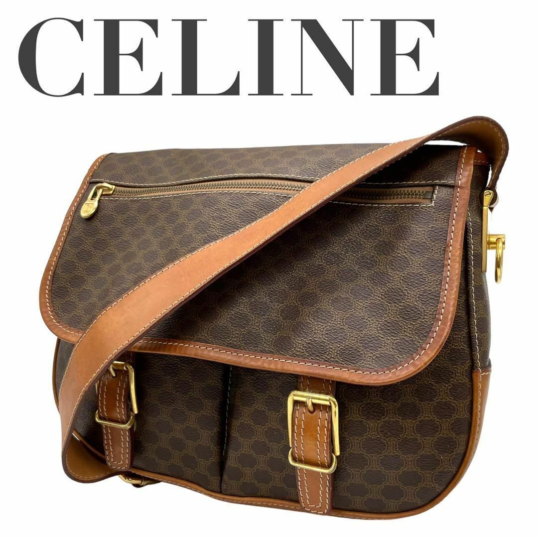 CELINE セリーヌ　マカダム　ショルダーバッグ　メッセンジャーバッグ　本革付属品無