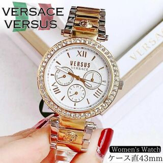 ヴェルサーチ(VERSACE)の新品 レディース腕時計ヴェルサス ヴェルサーチ ゴールド キラキラ人気ブランド(腕時計)