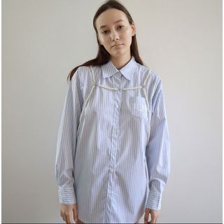 エピヌ(épine)のÉPINE PARIS over shirt blue stripe(シャツ/ブラウス(長袖/七分))