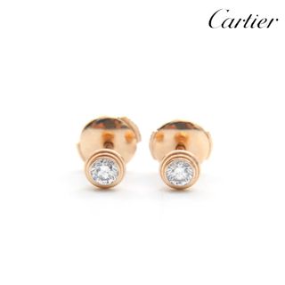 カルティエ Cartier ダムール ピアス ダイヤ K18 PG ピンクゴールド 750 ディアマン レジェ【証明書付き】 VLP 90194530