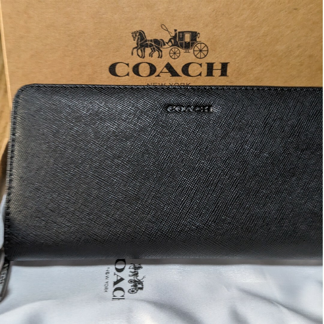 COACH(コーチ)のCOACH 長財布　ラウンドファスナー　シンプル黒 メンズのファッション小物(長財布)の商品写真