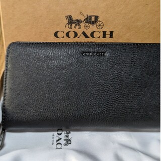 コーチ(COACH)のCOACH 長財布　ラウンドファスナー　シンプル黒(長財布)