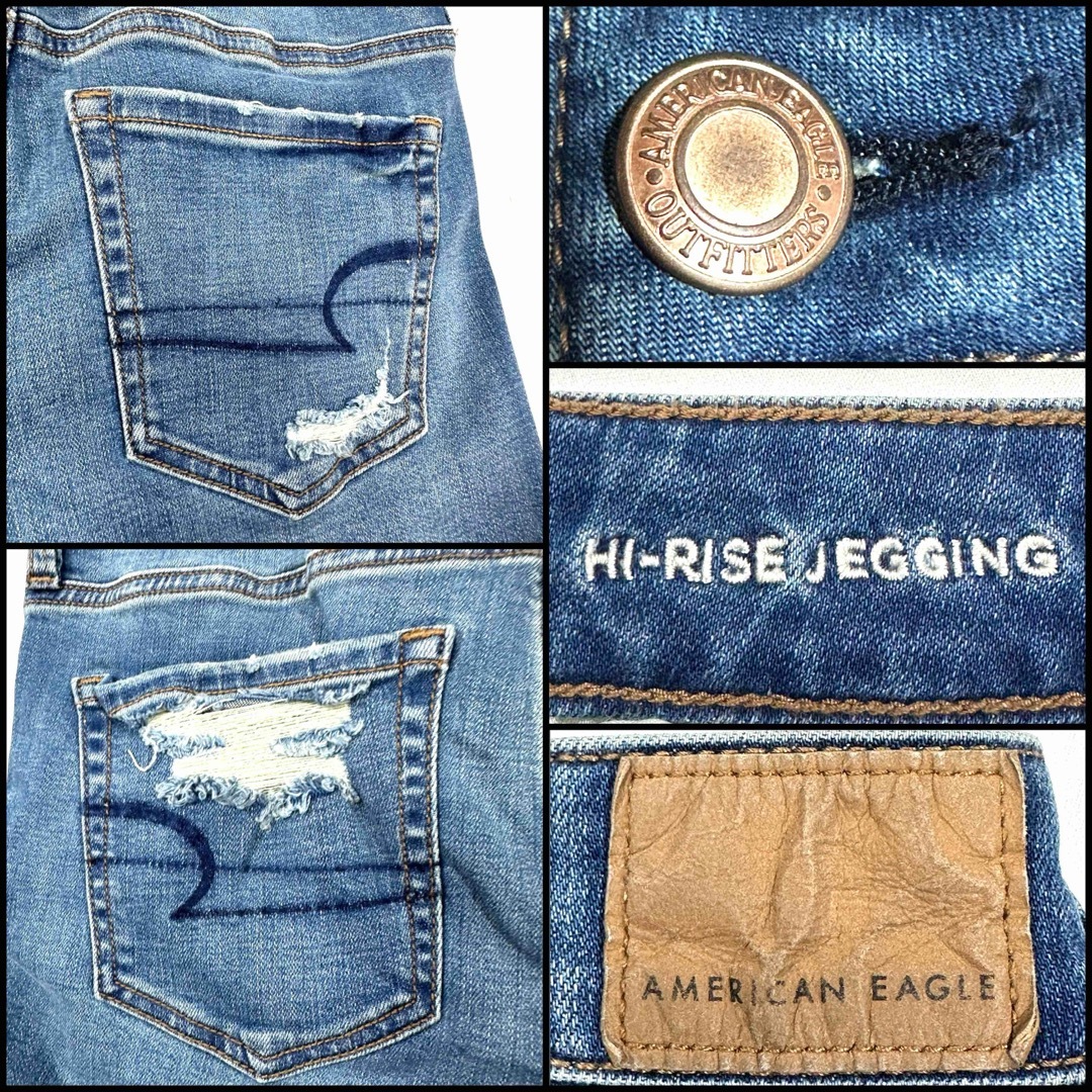 American Eagle(アメリカンイーグル)のアメリカンイーグル ハイライズジェギング スーパーストレッチ US4 72cm レディースのパンツ(デニム/ジーンズ)の商品写真