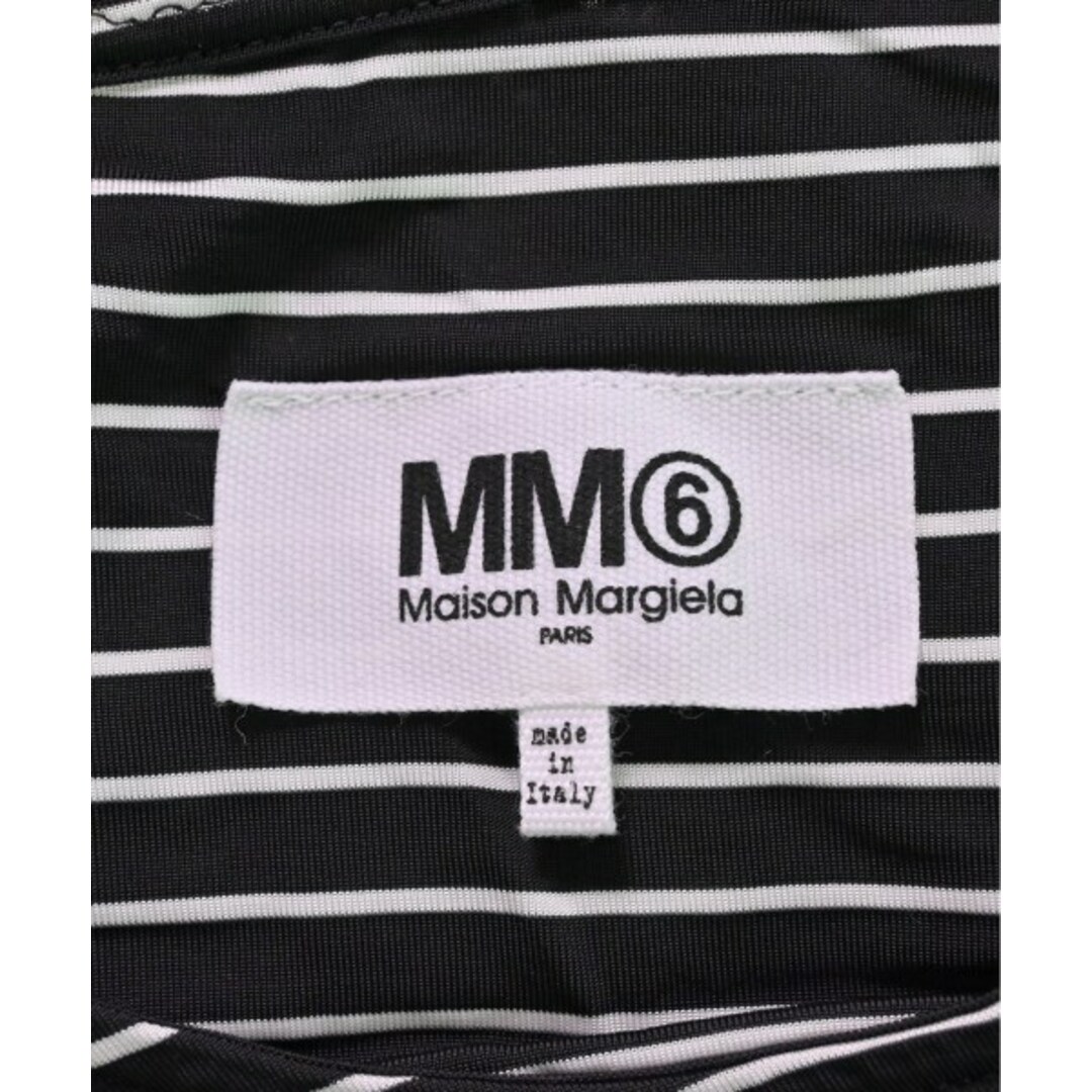 MM6(エムエムシックス)のMM6 エムエムシックス Tシャツ・カットソー M 黒x白(ボーダー) 【古着】【中古】 レディースのトップス(カットソー(半袖/袖なし))の商品写真