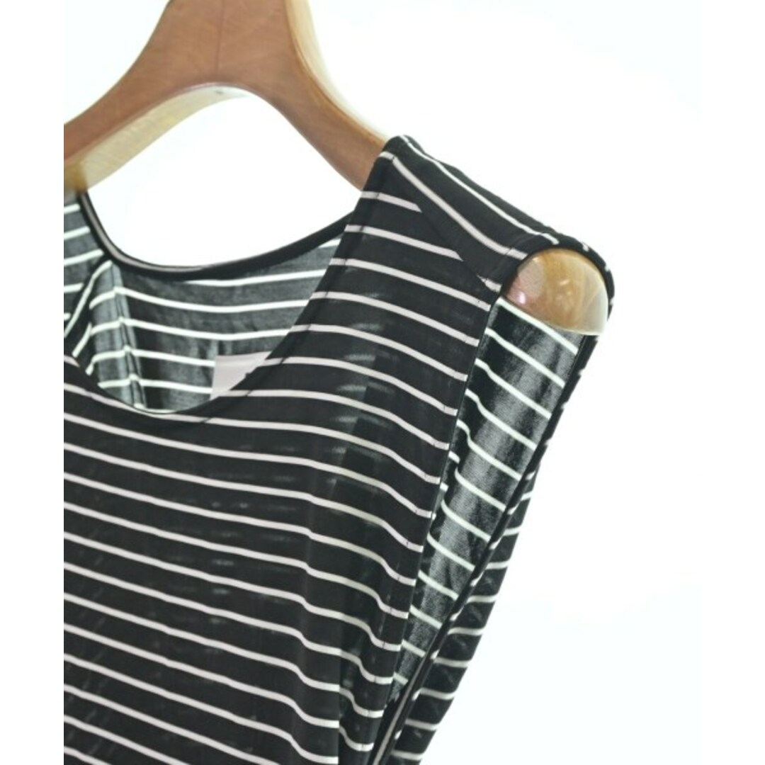 MM6(エムエムシックス)のMM6 エムエムシックス Tシャツ・カットソー M 黒x白(ボーダー) 【古着】【中古】 レディースのトップス(カットソー(半袖/袖なし))の商品写真