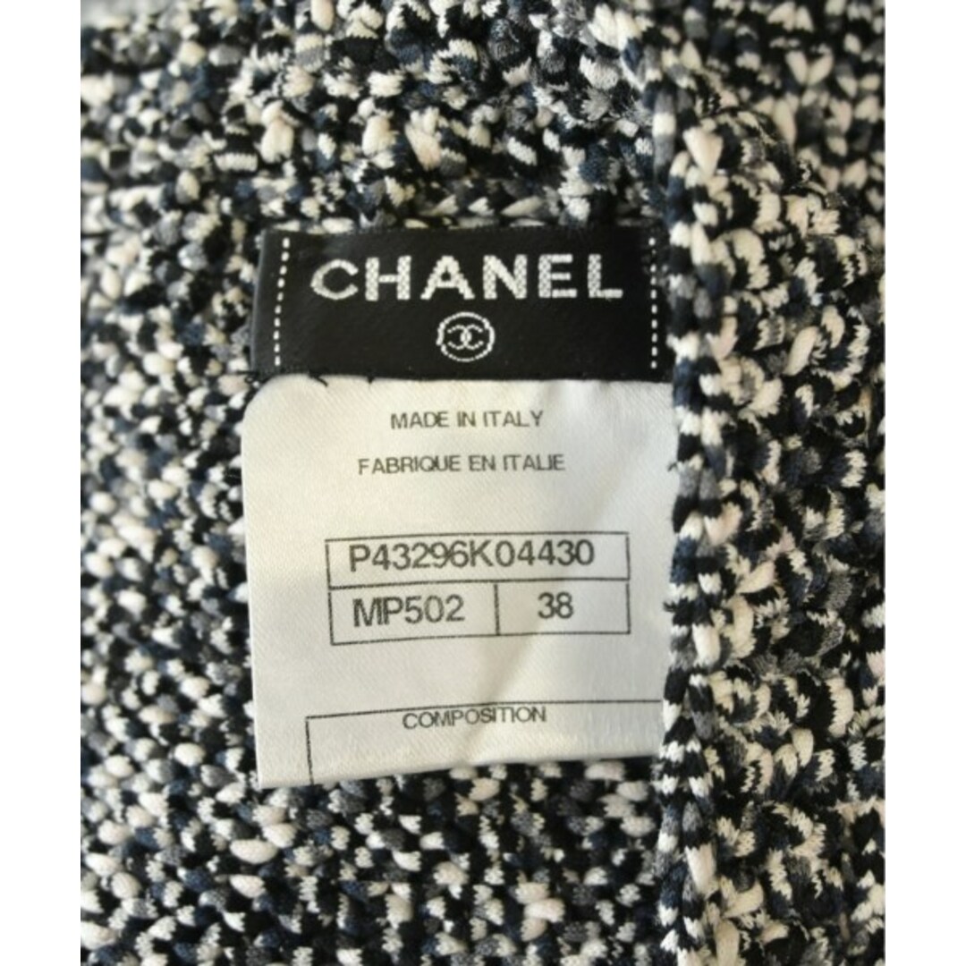 CHANEL シャネル ミニスカート 38(S位) グレーx白x黒(ミックス CHANEL シャネル ミニスカート 38(S位) グレーx白x黒(ミックス