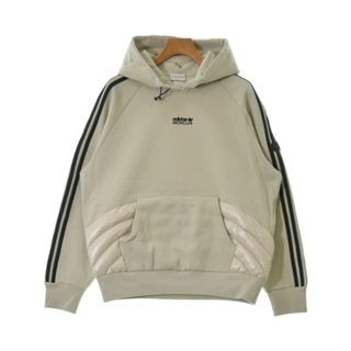 MONCLER GENIUS パーカー M グレーベージュx黒 【古着】【中古】(パーカー)