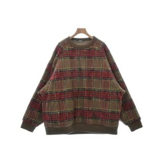 アンダーカバー(UNDERCOVER)のUNDER COVER アンダーカバー スウェット L 赤x茶x黄等(チェック) 【古着】【中古】(スウェット)