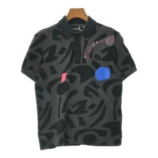 ラフシモンズ(RAF SIMONS)のRAF SIMONS ラフシモンズ ポロシャツ 36(XS位) グレー(総柄) 【古着】【中古】(ポロシャツ)