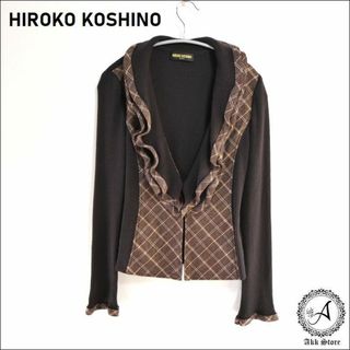 カーディガンHIROKO KOSHINO PREMIER 38 メッシュ カーディガン