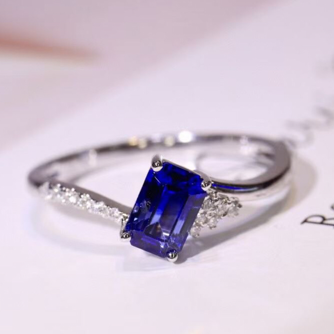 天然 ロイヤルブルーサファイア ダイヤ リング0.76ct k18 f 天然 ロイヤルブルーサファイア ダイヤ リング0.76ct k18 f