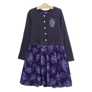 キッズ服女の子用(90cm~)新品　アナスイミニ 110 レース切替ワンピース