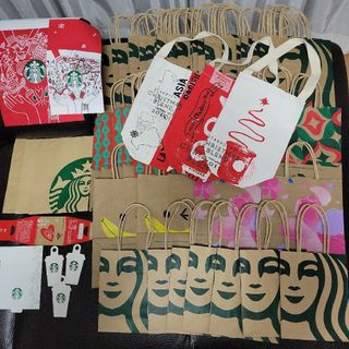 スターバックスコーヒー(Starbucks Coffee)の【入手困難】スターバックス　タンブラー布バック　紙袋　43枚　小物つき(エコバッグ)