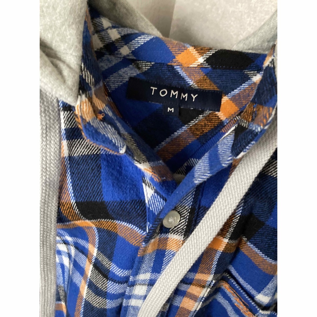 TOMMY(トミー)のTommy  フード付チェックシャツ メンズのトップス(シャツ)の商品写真