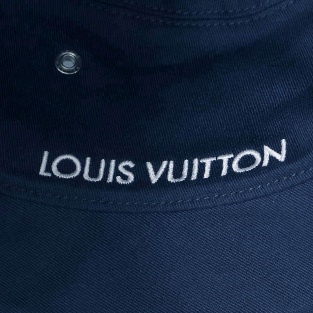 LOUIS VUITTON(ルイヴィトン)のルイヴィトン ボネ モノグラムバンダナ リバーシブル バケットハット MP3345 ユニセックス ブルー LOUIS VUITTON [美品] 【中古】 【アパレル・小物】 メンズの帽子(ハット)の商品写真
